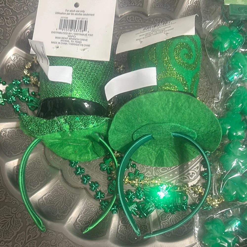 Green St. Patrick's Day Party Headbands and Necklaces